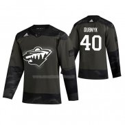 Maglia Hockey Minnesota Wild Devan Dubnyk 2019 Veterans Day Camuffamento