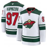 Maglia Hockey Minnesota Wild Kirill Kaprizov Away Bianco