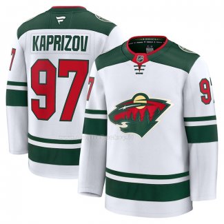 Maglia Hockey Minnesota Wild Kirill Kaprizov Away Bianco