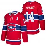 Maglia Hockey Montreal Canadiens Tomas Plekanec Autentico Home 2018 Rosso