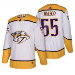 Maglia Hockey Nashville Predators Cody Mcleod Autentico Away 2018 Bianco