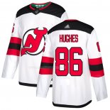 Maglia Hockey New Jersey Devils Jack Hughes Road Autentico Bianco