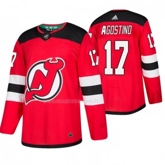Maglia Hockey New Jersey Devils Kenny Agostino Home Autentico Rosso