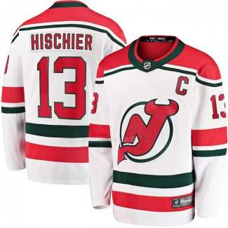 Maglia Hockey New Jersey Devils Nico Hischier Premier Breakaway 2022-23 Bianco