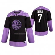 Maglia Hockey New York Islanders Jordan Eberle 2019 Fights Cancer Practice Nero
