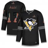 Maglia Hockey Pittsburgh Penguins Bryan Rust2020 USA Flag Nero