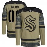 Maglia Hockey Seattle Kraken Personalizzate Military Appreciation Team Autentico Practice Camuffamento