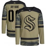 Maglia Hockey Seattle Kraken Personalizzate Military Appreciation Team Autentico Practice Camuffamento