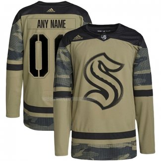 Maglia Hockey Seattle Kraken Personalizzate Military Appreciation Team Autentico Practice Camuffamento