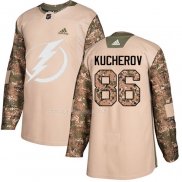 Maglia Hockey Tampa Bay Lightning Nikita Kucherov Autentico 2017 Veterans Day Camuffamento