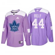 Maglia Hockey Toronto Maple Leafs Morgan Rielly 2018 Fights Cancer Viola