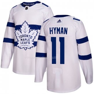 Maglia Hockey Toronto Maple Leafs Zach Hyman Autentico 2018 Stadium Series Bianco