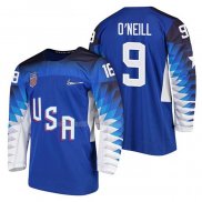 Maglia Hockey USA Brian O'neill 2018 Olympic Blu2