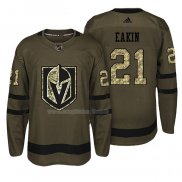 Maglia Hockey Vegas Golden Knights Cody Eakin Salute To Service Verde Militare