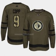 Maglia Hockey Winnipeg Jets Andrew Copp 2018 Salute To Service Verde Militare