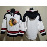 Felpa con Cappuccio Chicago Blackhawks Bianco
