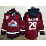 Felpa con Cappuccio Colorado Avalanche Nathan Mackinnon Rosso