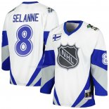 Maglia Hockey 1999 All Star Teemu Selanne Mitchell & Ness Blu Line Bianco