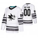 Maglia Hockey 2019 All Star San Jose Sharks Personalizzate Bianco2