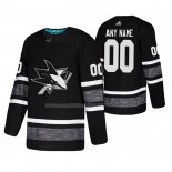 Maglia Hockey 2019 All Star San Jose Sharks Personalizzate Nero2