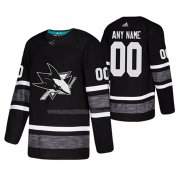 Maglia Hockey 2019 All Star San Jose Sharks Personalizzate Nero2