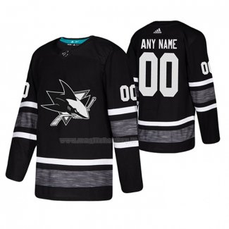 Maglia Hockey 2019 All Star San Jose Sharks Personalizzate Nero2