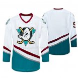 Maglia Hockey Anaheim Ducks Personalizzate Throwback Bianco