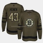 Maglia Hockey Boston Bruins Danton Heinen 2018 Salute To Service Verde Militare