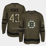 Maglia Hockey Boston Bruins Danton Heinen 2018 Salute To Service Verde Militare