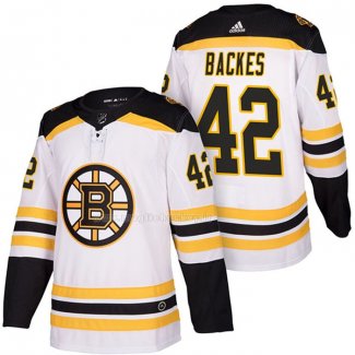 Maglia Hockey Boston Bruins David Backes 2018 Away Autentico Bianco
