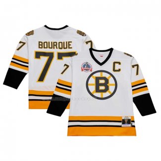 Maglia Hockey Boston Bruins Ray Bourque Mitchell & Ness Captain Patch 1989-90 Blue Line Bianco