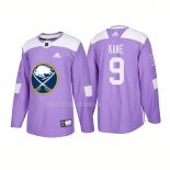Maglia Hockey Buffalo Sabres Evander Kane Autentico 2018 Fights Cancer Viola
