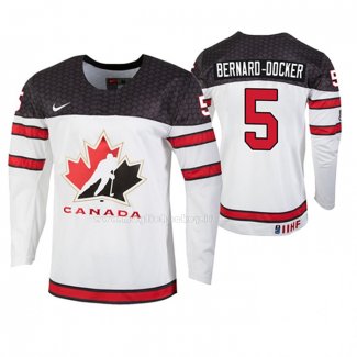 Maglia Hockey Canada Jacob Bernard Docker 2020 Iihf World Junior Championship Bianco