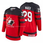 Maglia Hockey Canada Nolan Maier 2018 Iihf World Championship Giocatore Rosso