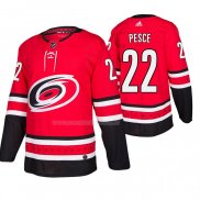 Maglia Hockey Carolina Hurricanes Brett Pesce Home Autentico Rosso