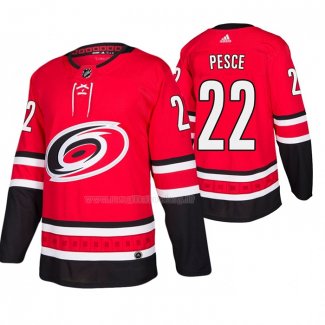 Maglia Hockey Carolina Hurricanes Brett Pesce Home Autentico Rosso