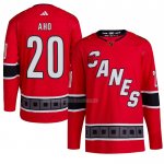 Maglia Hockey Carolina Hurricanes Sebastian Aho Reverse Throwback Autentico Rosso