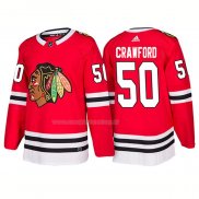 Maglia Hockey Chicago Blackhawks Corey Crawford Home 2018 Rosso