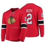 Maglia Hockey Chicago Blackhawks Duncan Keith Platinum Rosso