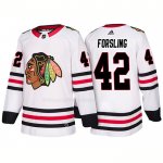 Maglia Hockey Chicago Blackhawks Gustav Forsling 2018 Bianco