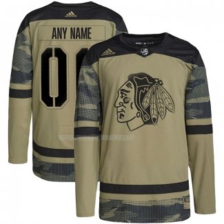 Maglia Hockey Chicago Blackhawks Personalizzate Military Appreciation Team Autentico Practice Camuffamento