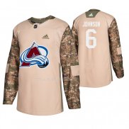 Maglia Hockey Colorado Avalanche Erik Johnson Veterans Day Camuffamento
