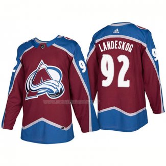 Maglia Hockey Colorado Avalanche Gabriel Landeskog Home Premier 2017-2018 Rosso