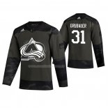 Maglia Hockey Colorado Avalanche Philipp Grubauer 2019 Veterans Day Camuffamento