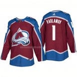 Maglia Hockey Colorado Avalanche Semyon Varlamov Home Premier 2017-2018 Rosso