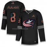 Maglia Hockey Columbus Blue Jackets Zach Werenski 2020 USA Flag Nero