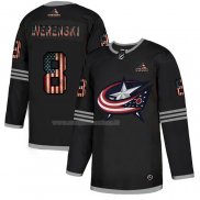 Maglia Hockey Columbus Blue Jackets Zach Werenski 2020 USA Flag Nero