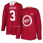 Maglia Hockey Detroit Red Wings Nick Jensen New Season Practice Rosso