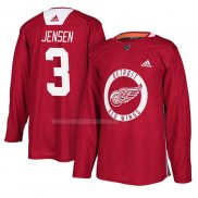 Maglia Hockey Detroit Red Wings Nick Jensen New Season Practice Rosso