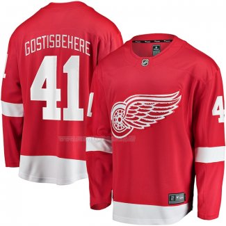 Maglia Hockey Detroit Red Wings Shayne Gostisbehere Home Breakaway Rosso